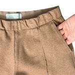Everlane Heather Auburn Brown Dream Pant Knit Cropped Vertical Seam Pants sz XS Photo 9