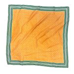 Vintage Unbranded Bright Polka Dot Square‎ Scarf 23x23 Orange Photo 2