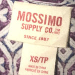 Mossimo Supply Co . PURPLE MULTICOLOR BEAUTIFUL DESIGN 3/4 SLEEVE TOP SIZE XS Photo 2