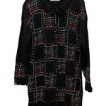 Design Options Philip Jane Gordon Sz L Embroidered Long Black Cardigan Sweater Size L Photo 0