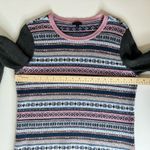 Talbots  Womens Fair Isle Lambswool Blend Pink Multicolor Crewneck Sweater‎ Sz M Photo 10