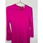 Adam Lippes  Hot Pink Magenta Long Sleeve Crew Neckline Jumpsuit size 6 Photo 3