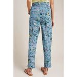 Anthropologie  Victoria Floral Cargo Pants Belted Blue Multi Size 4 Petite Photo 2