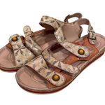 L'Artiste Spring Step Payokya Metallic Sandals Size EU 40 Artsy Tan Orange Photo 0