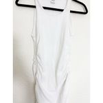 Aritzia TNA Chill Malibu White Ruched Side Mini Dress Women's Size Medium Photo 8