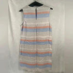Cynthia Rowley  Linen Colorblock Striped Sleeveless Shift Dress Photo 2