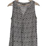 Anne Carson Sleeveless Blouse Top Black White Patterned Size L Photo 0