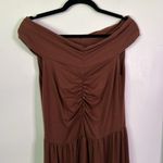 Reformation  Brown Off-Shoulder Dress Photo 3