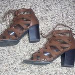 Forever 21 Brown Bootie Healed Sandals Size 5.5 Photo 2