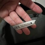 ZARA  100% Linen Button Down Military Green Shirt Sz S Photo 3