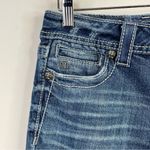 Miss Me Angel Wing Rhinestone Western Cropped Capri Distressed Stretch Jeans 26 Photo 2