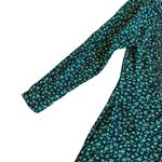 ZARA  Green Black Floral Print Dress Long Sleeve Mini Length Size XS Women's Photo 7
