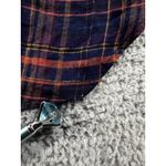 Lucky Brand Button Up Shirt Women XS Plaid Tartan Long Front Tulip Back Photo 4