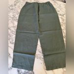 Quince NWOT  Sage Linen Trousers Sz L Photo 2
