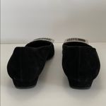 Prada black suede leather shoes size 36.5 6.5 Italy silver tone buckle RARE HTF Photo 3