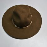Steve Madden Olive Green Hat With Gold Chain Accent Boho Festival Size OS Photo 1