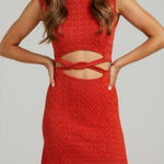 Bec & Bridge  Effie Cut-Out Knit Mini Dress, Cherry, 4 (US) Photo 0