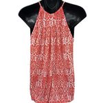 Joie  Orange White Loose Fit Tank Top Women’s XS Free People Style SUMMER BEACH Photo 4