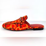 Gucci  Princetown Horsebit Logo Orange Fabric Flat Loafer Mules Size EU 38.5 Photo 2