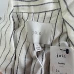Joie  Blazer Womens‎ 6 White Darryl Linen Blend Lightweight Jacket New Striped Photo 5