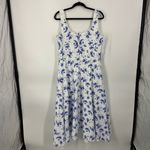 TIMELESS LONDON Elode Blue and White Midi Dress Size 12 Photo 4