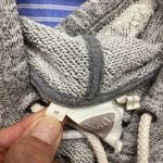 Anthropologie  Gray Knit Hoodie with Embroidery Photo 3