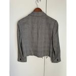 Vintage 90s Cropped Blazer Structured Minimalist Jacket Sharp Shoulders SZ 2P Black Photo 7