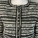 Alice + Olivia Kidman Metallic Tweed Striped Lady Jacket XS Photo 3