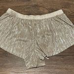 Victoria's Secret Victoria’s Secret Champagne Gold Shimmery Pleated Ribbed Pajama Shorts Sz Large Photo 10