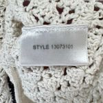 Tory Burch  Crochet Sweater Women M Ivory Open Knit Boho Cottagecore Cozy Classic Photo 14