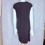 Calvin Klein  body con style midi dress business casual black dress button detail Photo 4