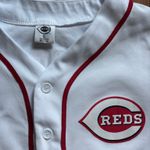 MLB Cincinnati Reds Spencer Steer #7 Printed White and Red  Baseball Jersey  Photo 3