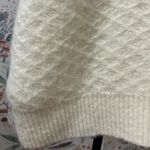 Lilly P Women’s Ruffle Shell Short Sleeve Sweater Large in Cream Soft Dressy Photo 9