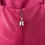 Rotate Birger Christensen Herlina Faux Leather Mini Dress Barbie Pink 90s Style Size 4 Photo 5