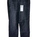 NWT OAT New York High Rise Relaxed Straight Embellished Jewels Denim Jeans 25 Black Photo 0