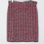 Ann Taylor Red Black White Tweed Sweater Midi Skirt Womens Size XLP NWT Photo 2