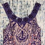 Free People  Paisley Crochet Beaded Sateen Shift Dress Women Sz 2 Photo 1