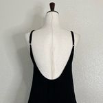 Elan Black Gauze Deep V-neck Back Swim Cover Up Dress, Sz Small Photo 7