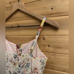 Evereve  Size XS Lizzy Floral Eyelet Midi Button Spaghetti Strap Dress Photo 7