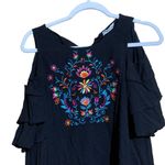 Southern Stitch  Medium Multicolor Floral Embroidered Print Cold Shoulder Dress Photo 3