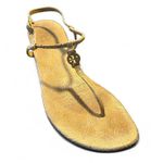 Tory Burch ‎ Emmy Leather Thong Sandals Size 10.5 Flat Logo Photo 0