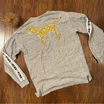 PINK - Victoria's Secret PINK VS Campus Long Sleeve Sequin Dog Tee Shirt Size XS Photo 4