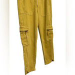 Anthropologie Pilcro Cottage Mustard Twill Pants Utility Drawstring Gold Photo 3