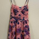 Guess  Pink Dress with Blue Floral Design Photo 0
