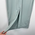Open Edit  Funnel Mock Neck Sleeveless Midi Dress Blue Green M Slit Fitted Photo 7