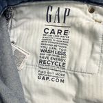 Gap  4” high rise stride dark indigo Blue Jean Shorts with Frayed Hem, size 12 Photo 9