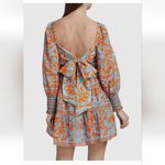 Alice + Olivia Rowan Tiered Square Neck Silk Blend Babydoll Dress XS NWT Party Photo 2