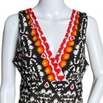 Chico's Dress Womens Small Maxi Black White Red Aztec Print Boho Bohemian Party Photo 3
