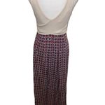 Anthropologie Maeve Elysian Geometric Windowpane Plaid Jersey Stretch Maxi Dress Photo 0