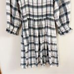 Madewell  Lucie Elbow-Sleeve Smocked Mini Dress Large Women’s Lebaum Plaid ND174 Photo 11